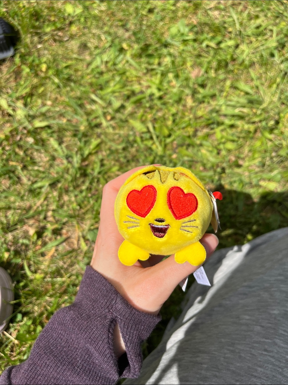 Ty Yellow Heart-Eyes Emoji Teeny Tys Plush
